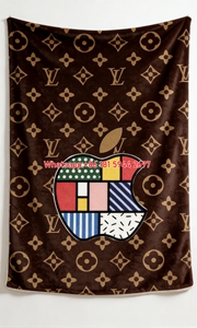 Luxury Monogram Apple Flannel Throw 390